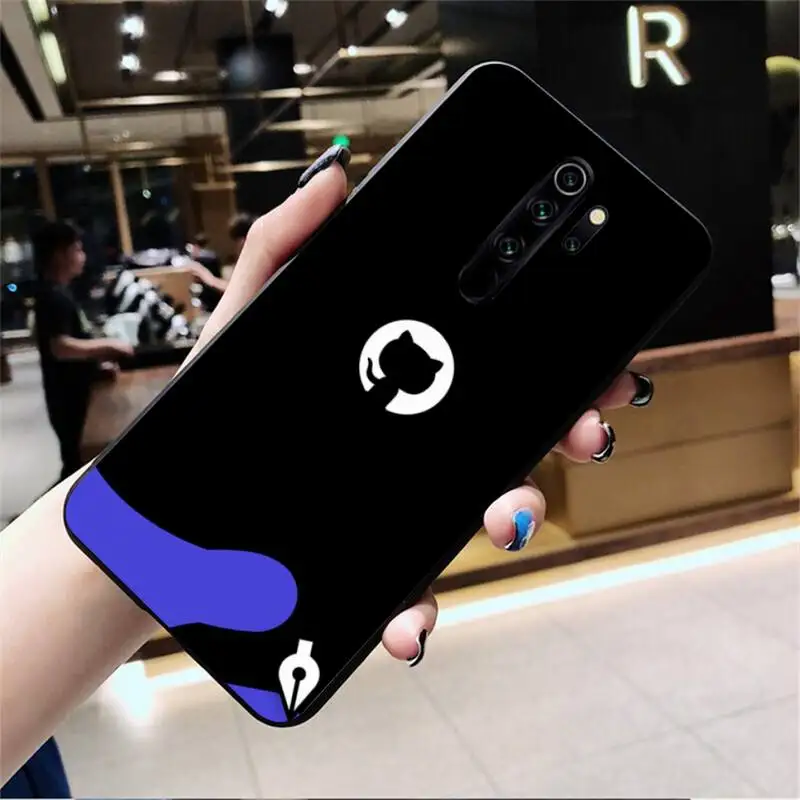 xiaomi leather case cover Social Github Programming Cat Soft Phone Case Cover for Redmi Note 9 8 8T 8A 7 6 6A Go Pro Max Redmi 9 K20 xiaomi leather case glass