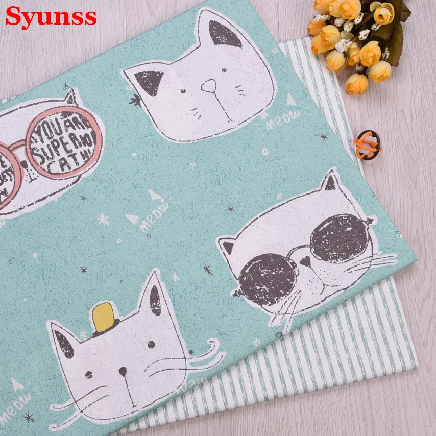 Cotton Cats Fabric Sheet Diy Handmade Sewing Patchwork Quilting Baby Home Aliexpress