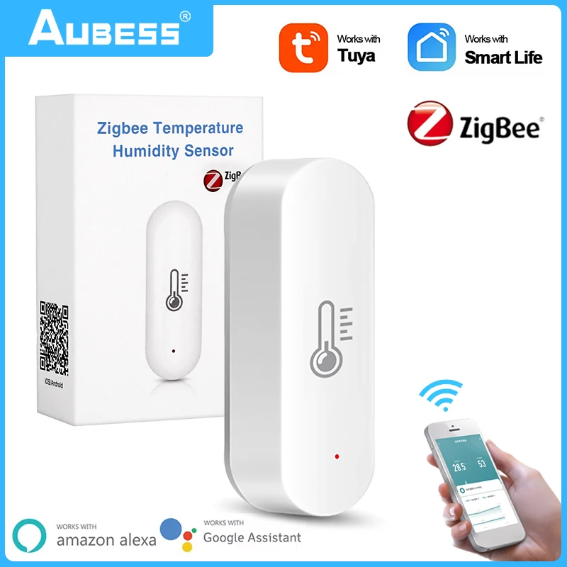 オンライン通販 Zigbee温度および湿度センサー 接続された家庭用湿度計 Alexaおよびgooglehomeと互換性があります Aubess Tuya お取り寄商品 Keyport Jp