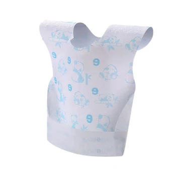 

10 Pcs Baby Disposable Bibs Cartoon Baby Toddler Bibs Feeding Saliva Apron Paper Bibs Portable Bibs