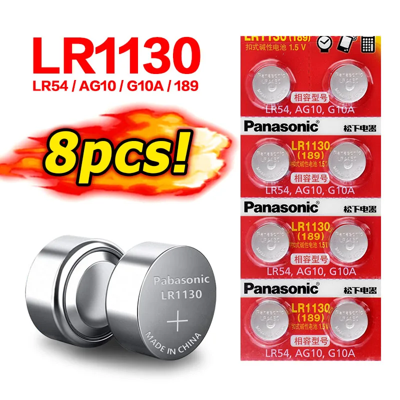 100 Genuine AG10 Battery LR1130 LR54 Coin Button Cells 1.5V For Watch