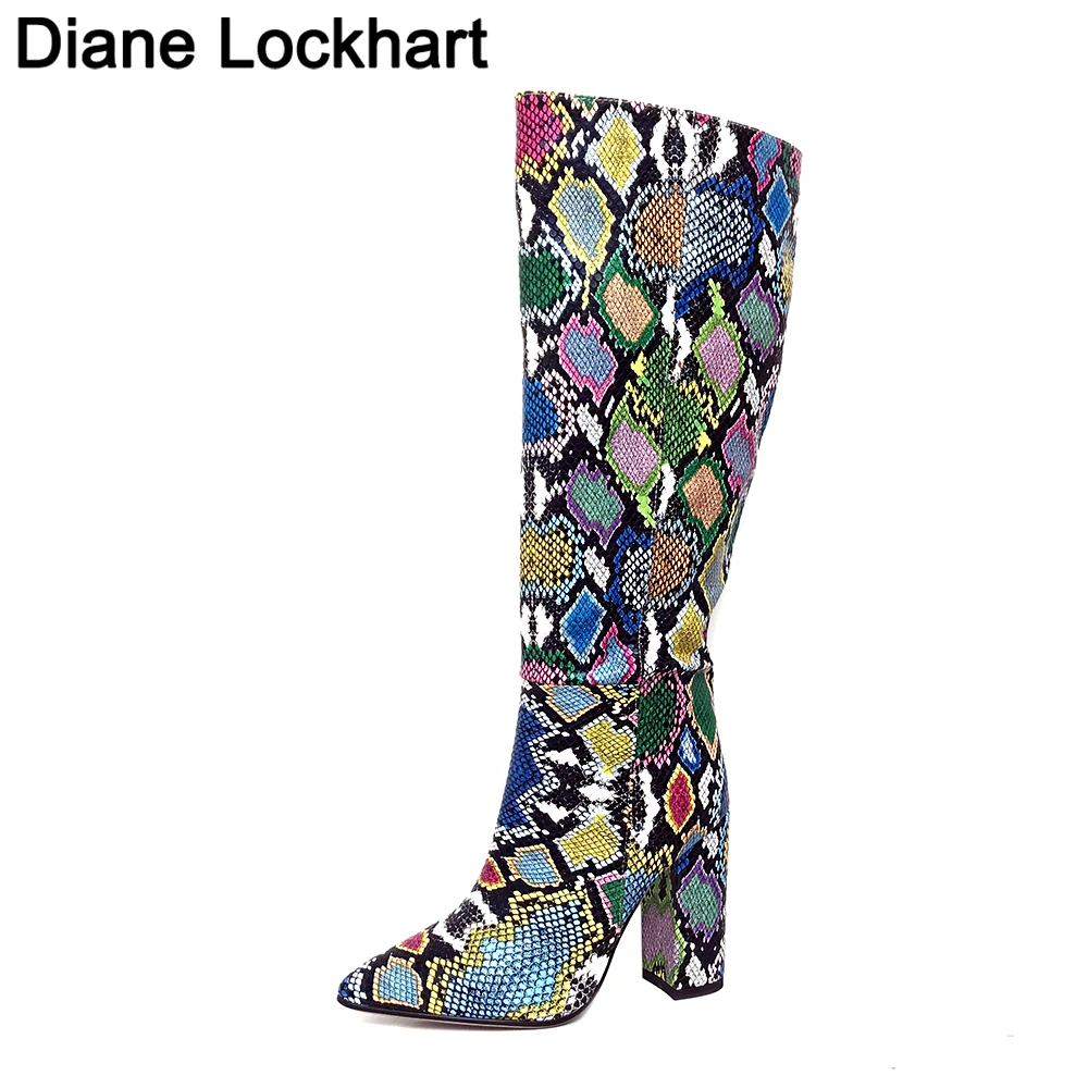 mid calf snakeskin boots
