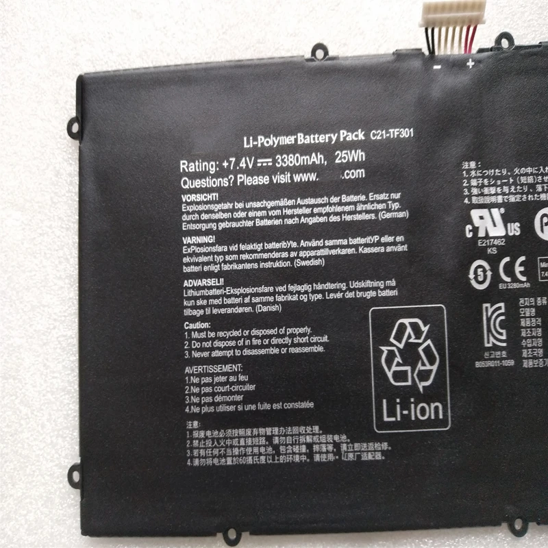 

New C21-TF301 7.4V 25Wh battery For Asus Transformer TF700T TF700 Tablet laptop C21-TF201P C21-TF500T TF201-1I102A TF201-1B088A