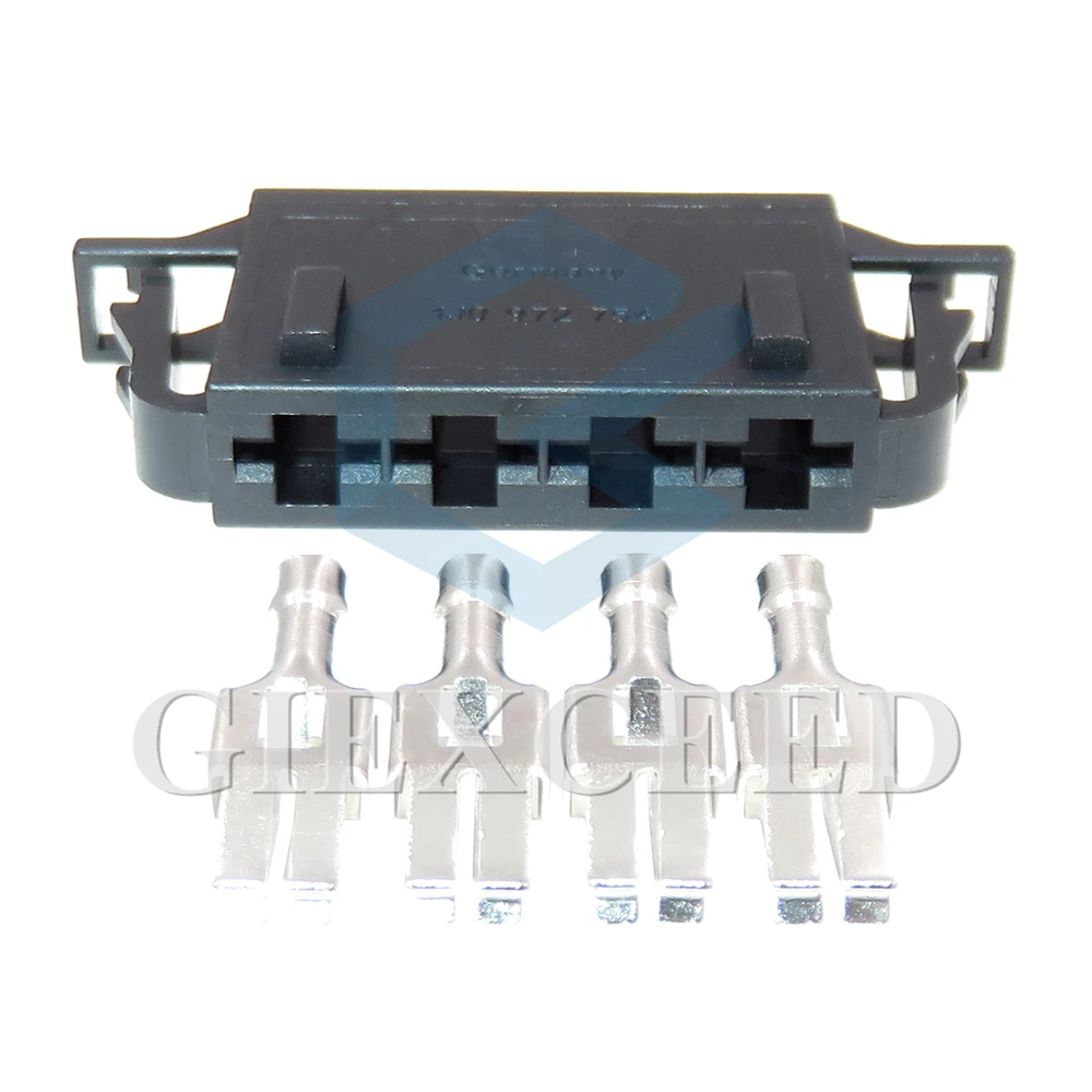 

2 Sets 4 Pin Wire Connector 6.3 Series Auto Manual Blower Resistance Unsealed Socket For VW Tiguan Audi Skoda Sagitar 1J0972754