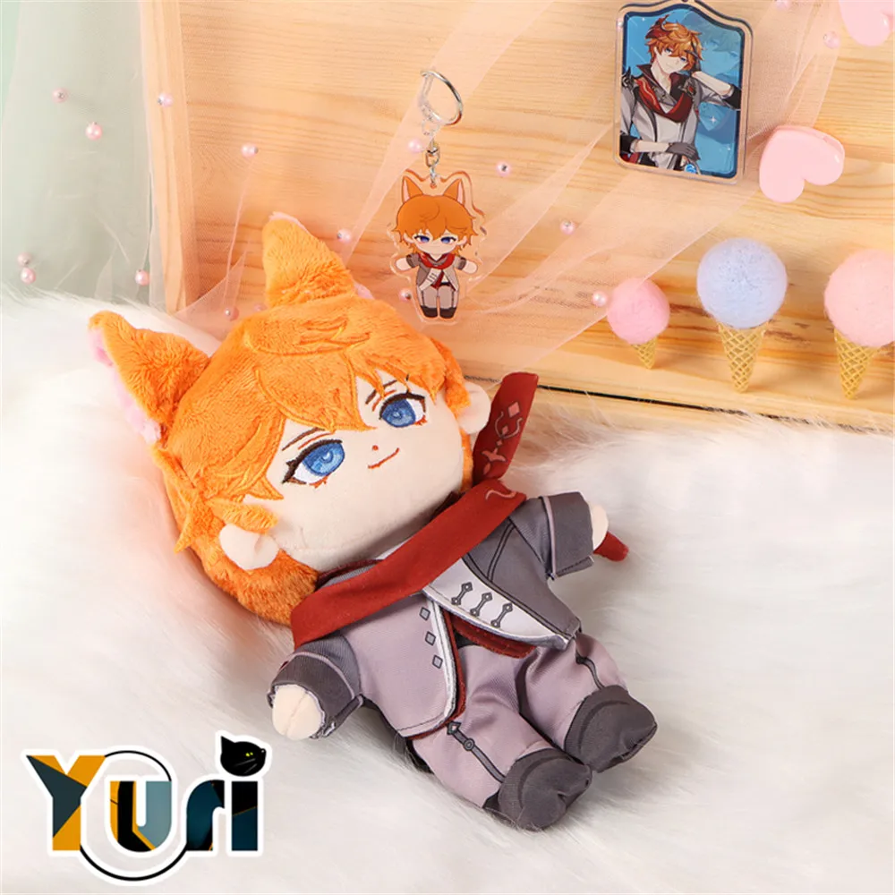 In Stock New Limit Genshin Impact Ajax Tartaglia 20cm Plush Doll With Clothes Outfit Toy Soft Cosplay Anime Gift C KM