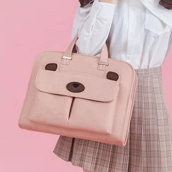 Lovely Laptop Bag 13.3 inch Handbag Women Notebook Bag For Macbook Pro Air 13 Case Xiaomi Asus PU Leather Luxury Computer Bag