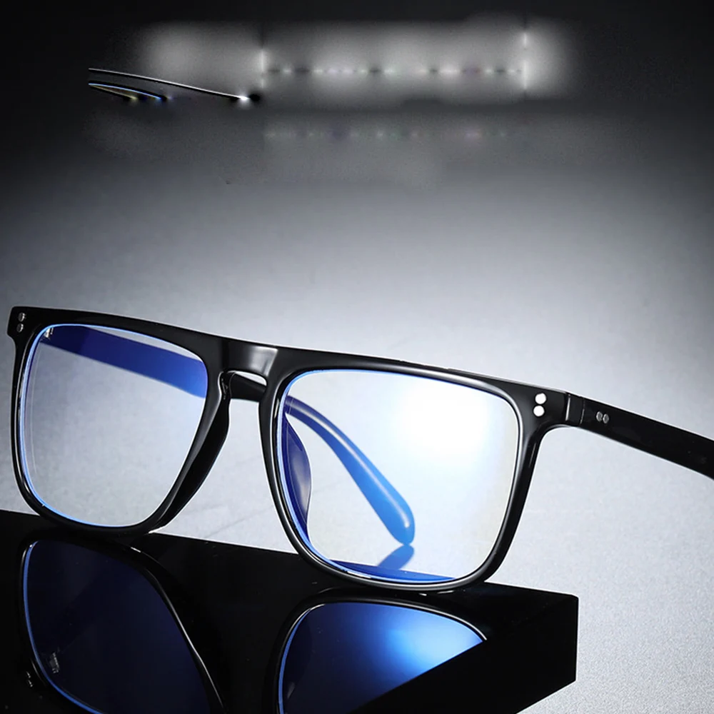 

Custom Made Optical Prescription Glasses Photochromic Classic Large Tr90 Square Retro Fashion Frame Myopia Short Sight reading