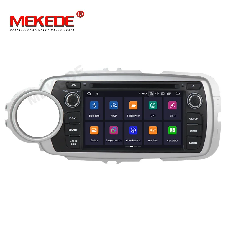 MEKEDE 4G ram 32G rom Android 9,0 автомобильное аудио-радио кассета для Toyota Yaris 2012- с gps Навигатор Радио ipod