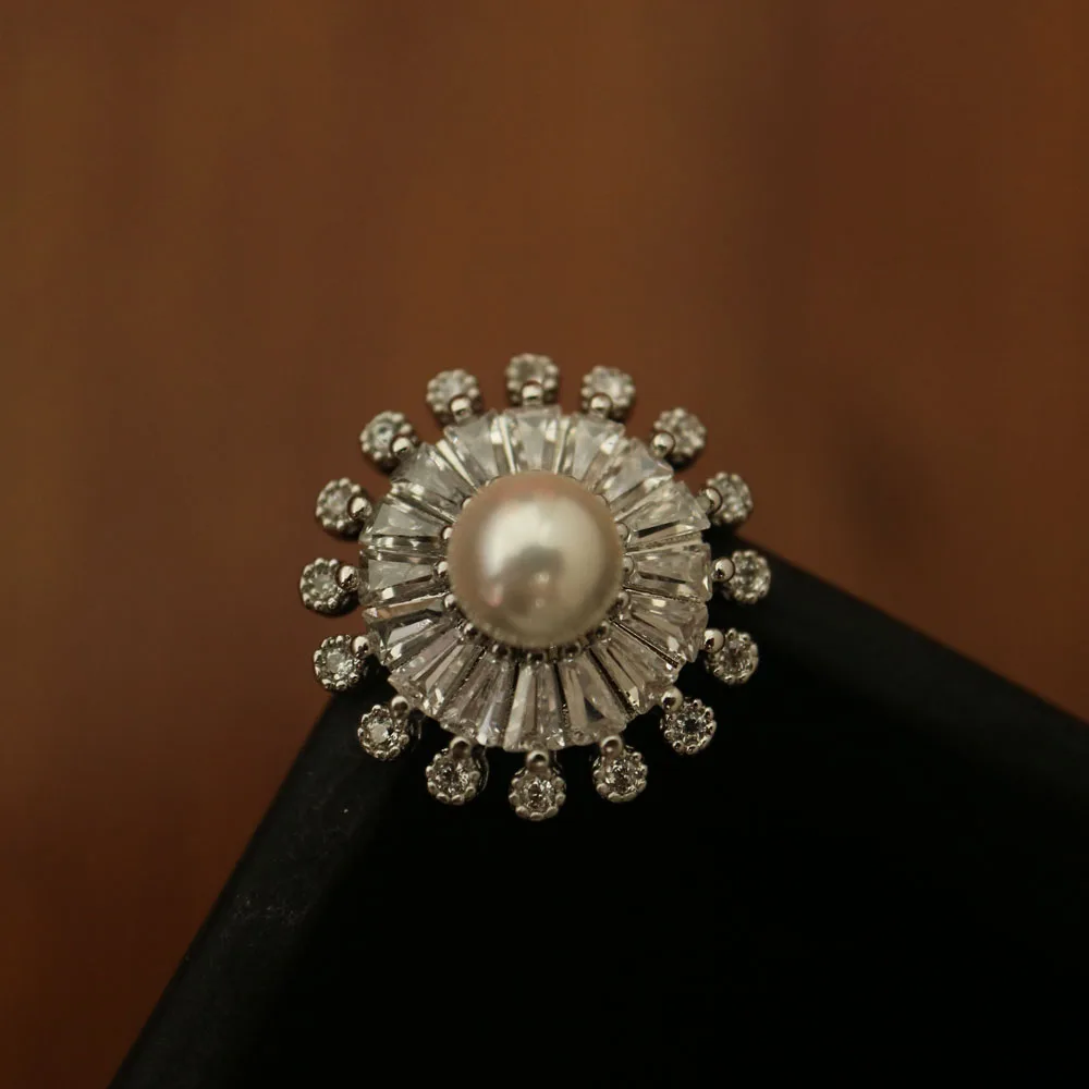 DIY용 진주 크리스탈 버튼, 큐빅 지르코니아 버튼, 코트용 장식 CZ 재봉 버튼, 캐시미어 니트 가디건, 16mm, 로트당 5 개