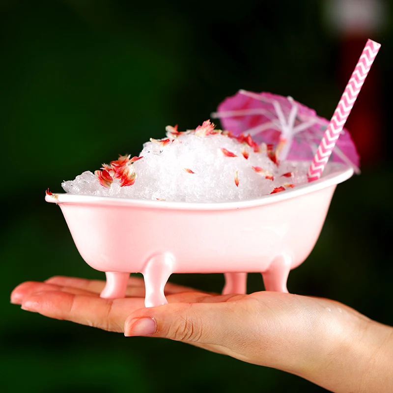 

Creative 3D MINI Bathtub Cocktail Glass Ceramic Smoothies Cups Tiki Bar Charms Sorbet Container Mug Milkshake Cold Drink Glasses