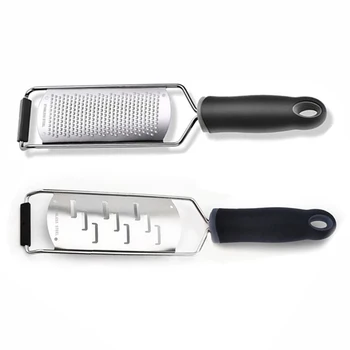 

2-Piece Kitchen Grater Set - Handheld Coarse Cheese Grater and Fine Lemon Zester - Effortlessly Grates
