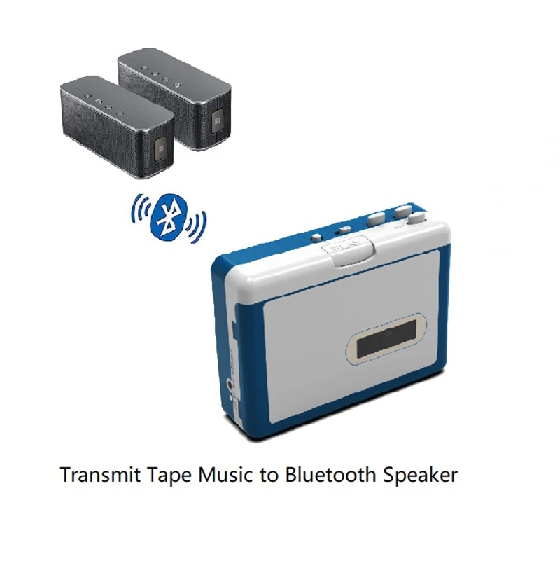 Bluetooth Cassette Player Portable Cassette Tape Player Bluetooth Output to Headphone/Speaker With 3.5mm Headphone Jack