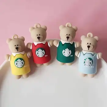 

50Pcs Creative Cartoon Bear Soft Falt back Cabochons DIY Decorative Craft Scrapbooking For Phone Keychain Bags Accessories