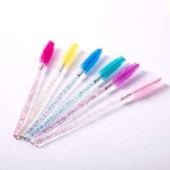 

2000pcs Disposable Make Up Brushes Cosmetic Eyelashes Crystal Eyelash Diamond Handle Applicator Mascara Wands Tools