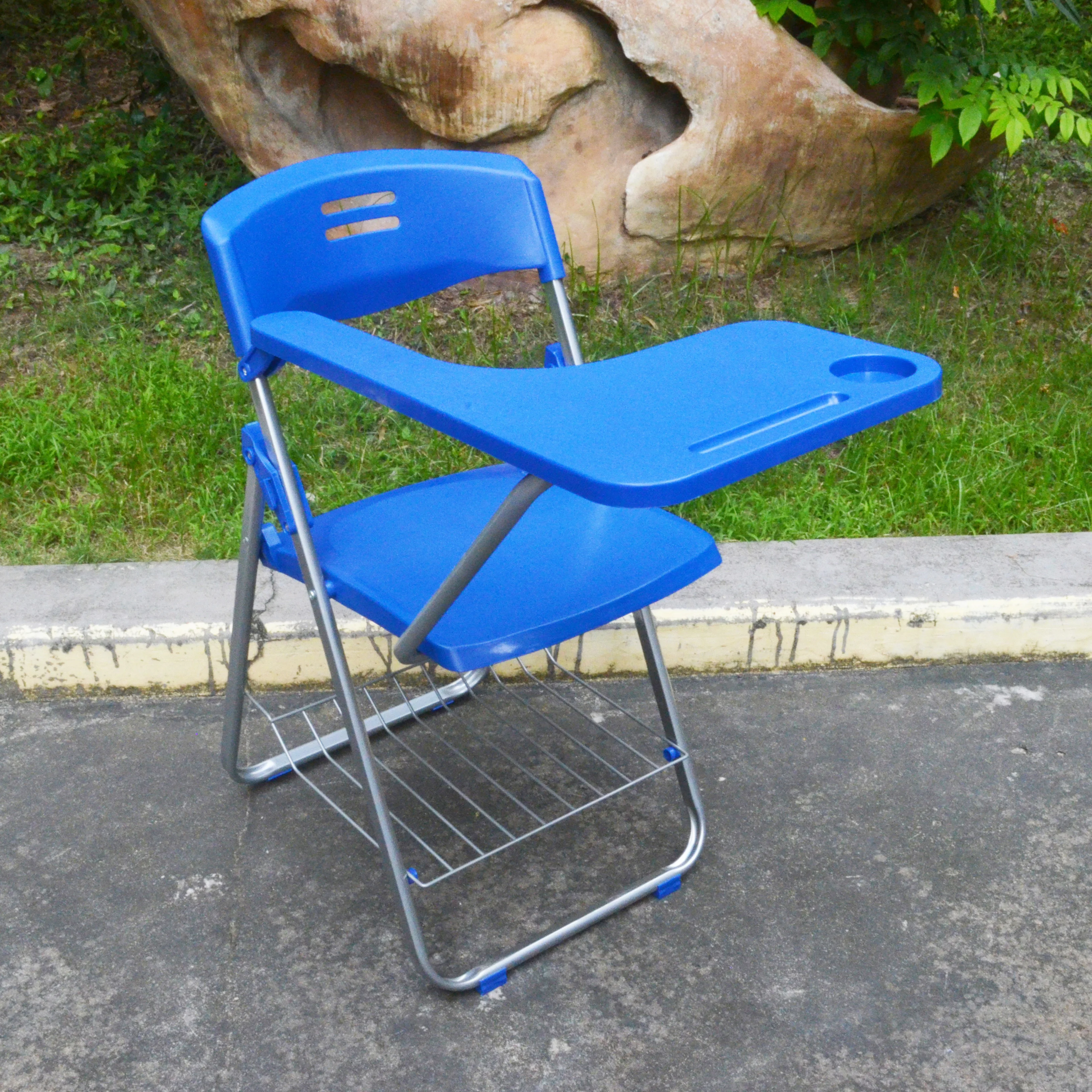 

Training Chair with Word Board Table Plastic Folding Chair One Table and Chairs Teaching Office Plastic Steel