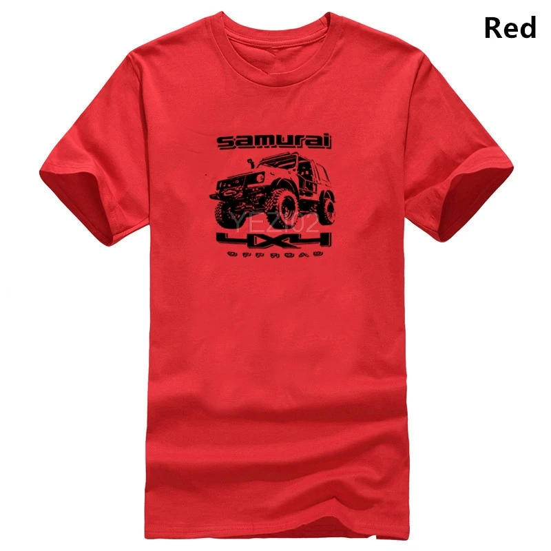 Off Road Fan Suzuki Samurai мягкая хлопковая Мужская футболка модные хлопковые топы - Цвет: red