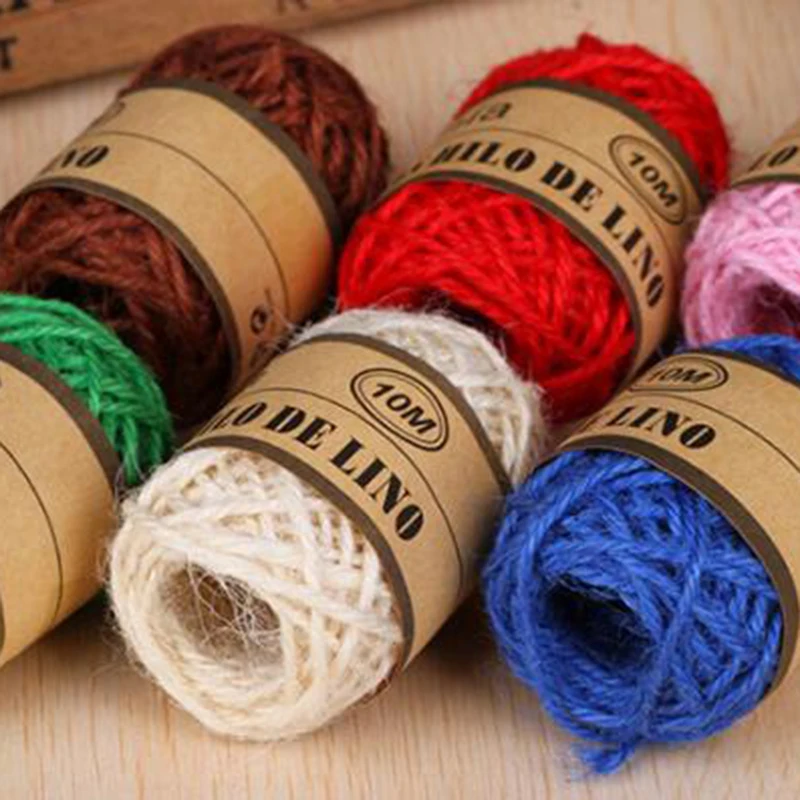 10M/Roll Hemp Twine String Photo Wall Gift Box Craft Making Material Hemp Rope