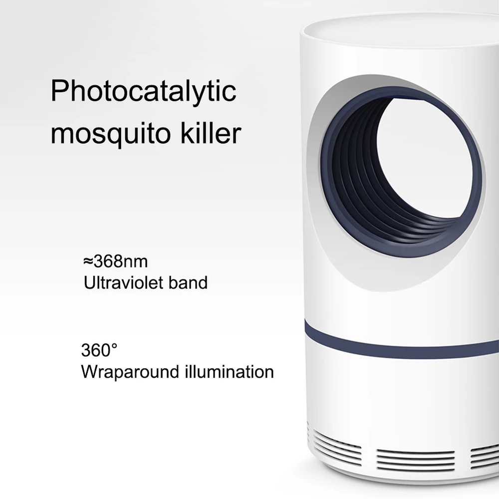 USB лампа-убийца комаров, ночник, Электрический москитный убийца, Фотокатализ, бесшумный домашний светодиодный светильник, без излучения, ловушка для насекомых Zapper Trap