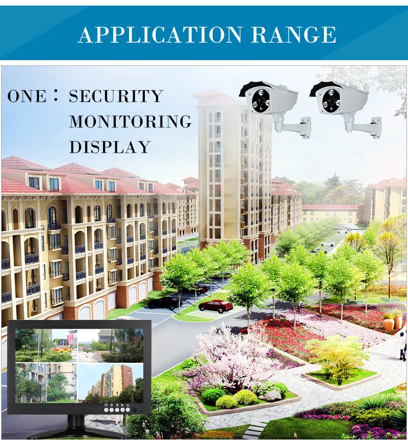 8 дюймов TFT lcd 1280x720 Монитор Full HD экран VGA/HDMI/BNC входной монитор камеры CCTV