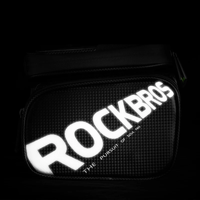 Discount ROCKBROS 7 Style Bike Bags Bicycle Front Tube Bag Touch Screen waterproof For 5.8 to 6.3 inch Phone MTB Road Cycling Accessories 3