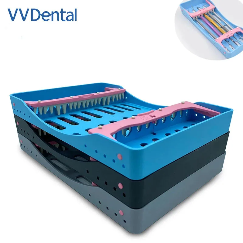 

VVDental Tool Sterilization Box Dentist Extraction High Temperature Sterilization Rack Management Oral Surgery Instrument Holder