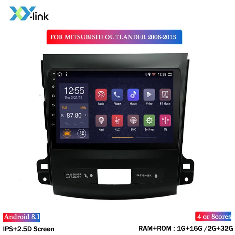 

Car Multimedia 9 Inch IPS 2.5D Vehicle Android 8.1 Car Radio For Mitsubishi Outlander 2006-2013 GPS Navigation Stereo