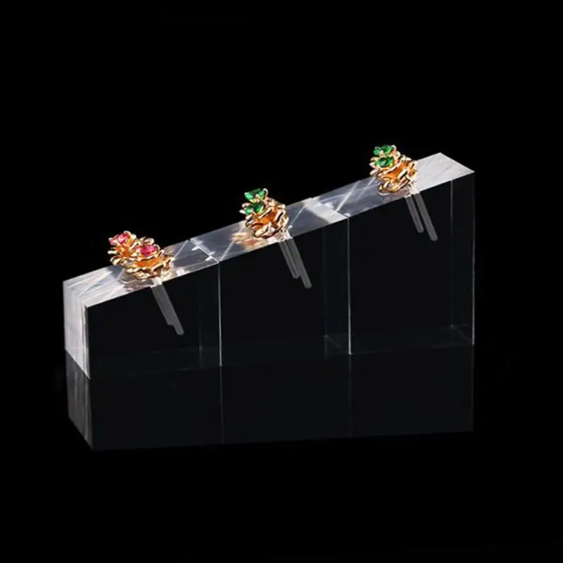 Прозрачная акриловая квадратная Подставка для ювелирных изделий держатель