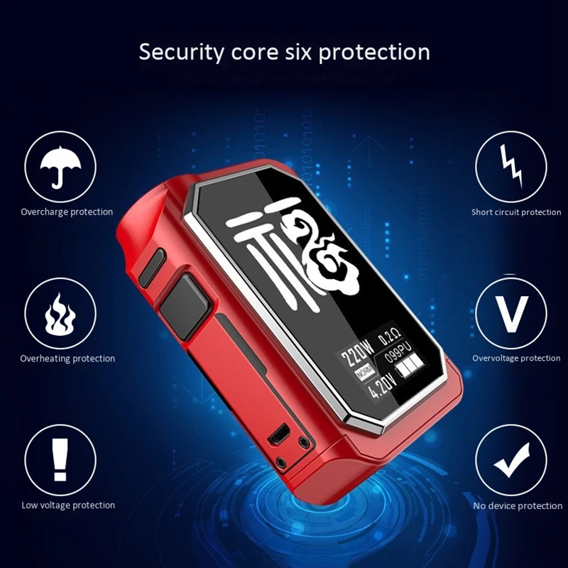 X24 Vape Kit With 4Ml Atomizer Tank Electronic Cigarette 220W Vape Box Mod Hw4 Coil Head Electronic Cigarette Vaporizer