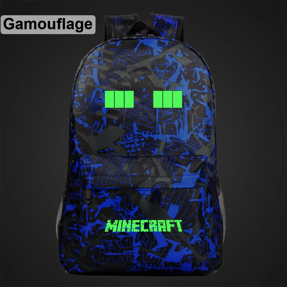 Green Luminous Games Like A Eves Boy Girl Book School Bag Women Bag Pack Teenagers Schoolbags Men Student Backpack - Цвет: 31
