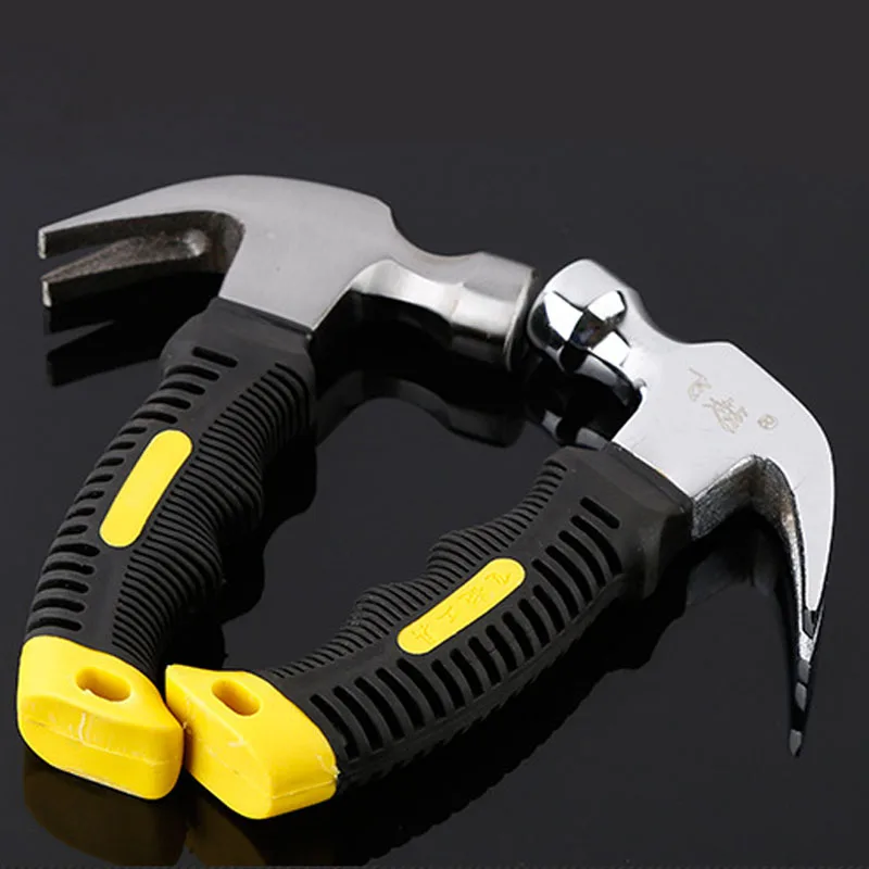 160mm Mini Claw Hammer High Carbon Steel Vehicle Safety Hammers Emergency Tool Multifunctional Wood Nail Hammer Car Safety Tools 2
