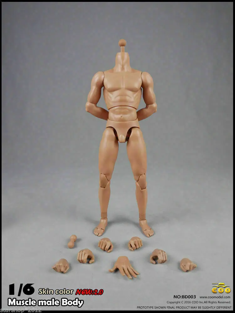 

COOMODEL BD003 1/6 Male Muscular Action Figure Body Durable Nude Doll Model Toys