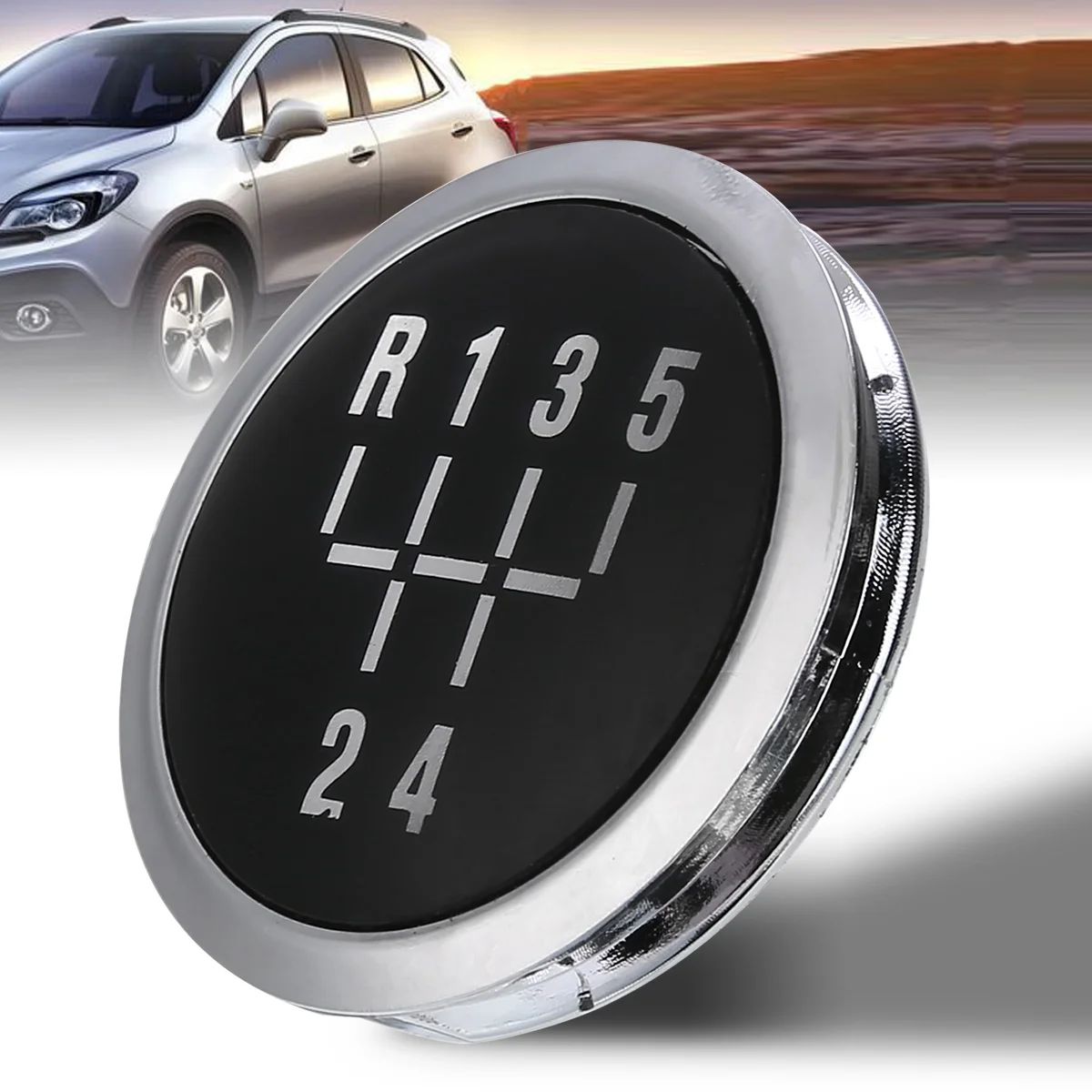 Mayitr 1pc 5 Speed Gear Knob Cap Top 161412 Dedicated Replacement Gear Covers For VAUXHALL OPEL ASTRA III H CORSA D 2004-2010