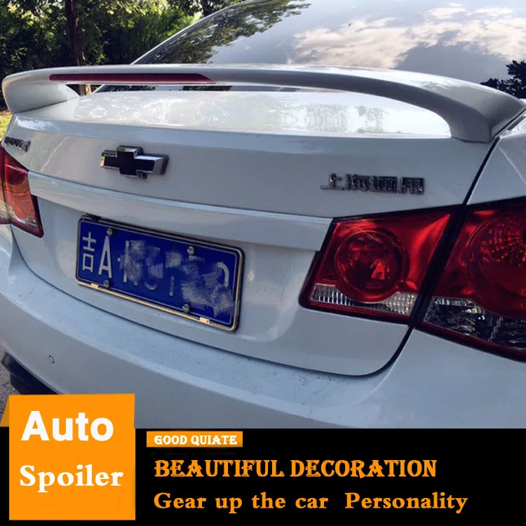 Для 2009-2014 Chevrolet Cruze спойлер с тормозным светом ABS Материал заднее крыло автомобиля