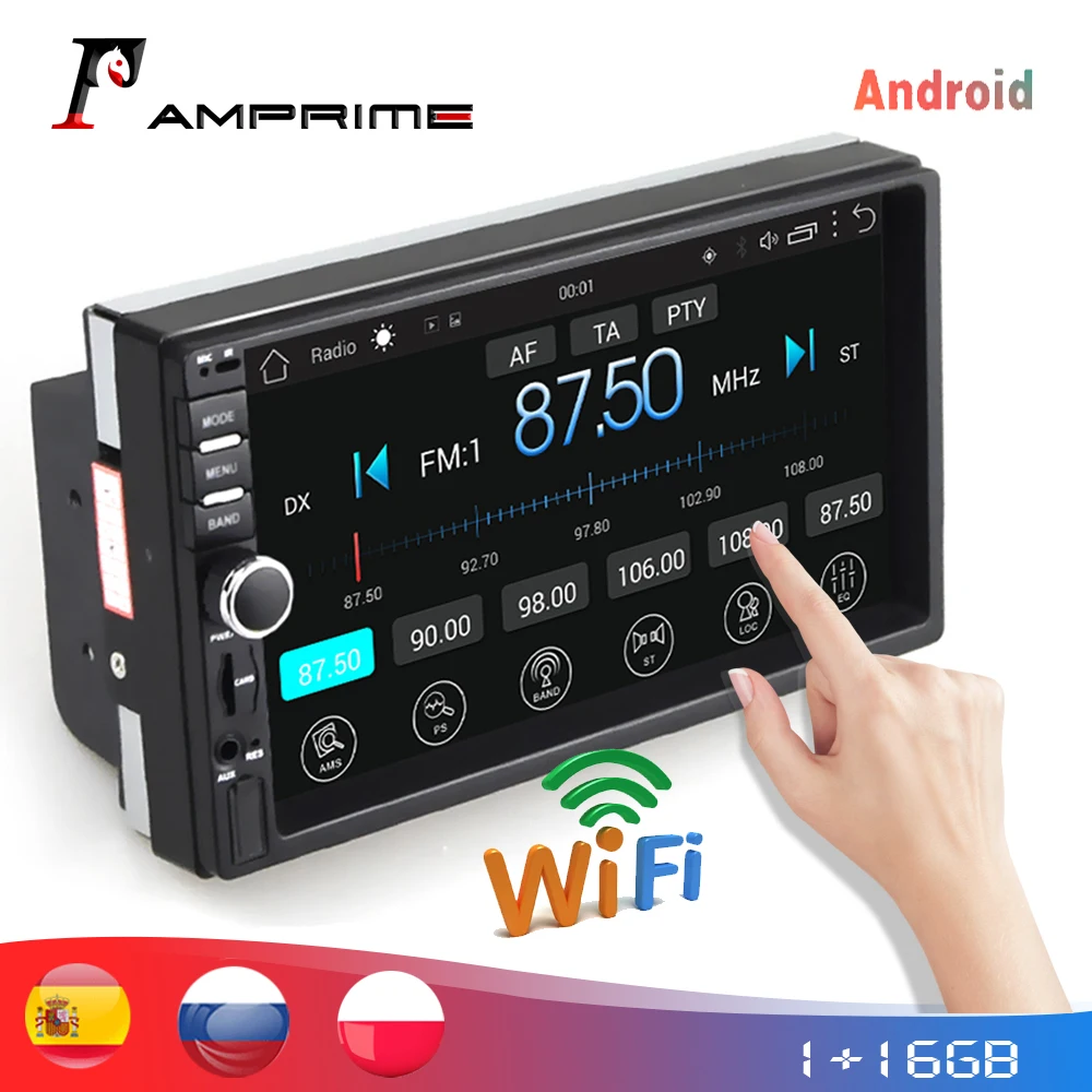 

AMPrime 2 Din Android Car Radio GPS Navigation 7" 2din Universal Car Stereo Audio Bluetooth Wifi USB No DVD Autoradio MP5 Player