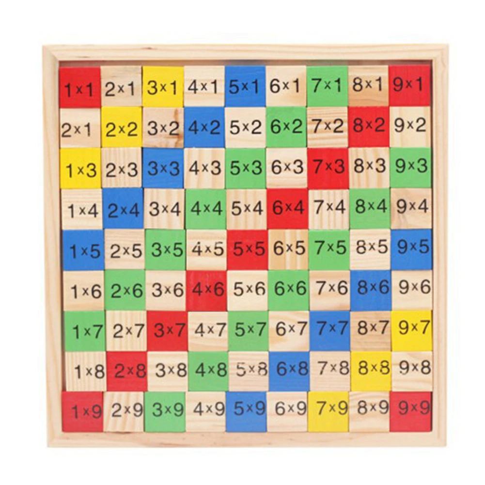 

Wooden Toys Multiplication Table Math Figure Blocks Child Kid Educational Gift