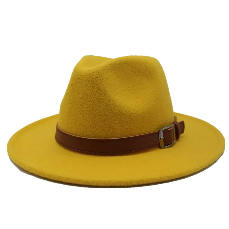 Seioum специальная фетровая шляпа Мужские фетровые шляпы с поясом женские винтажные шляпы Трилби Шерсть Fedora теплая джазовая шляпа Chapeau Femme feutre
