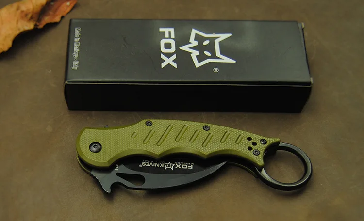 Karambit army green claw knife high quality folding knife tactical hunting self-defense multi-function machete