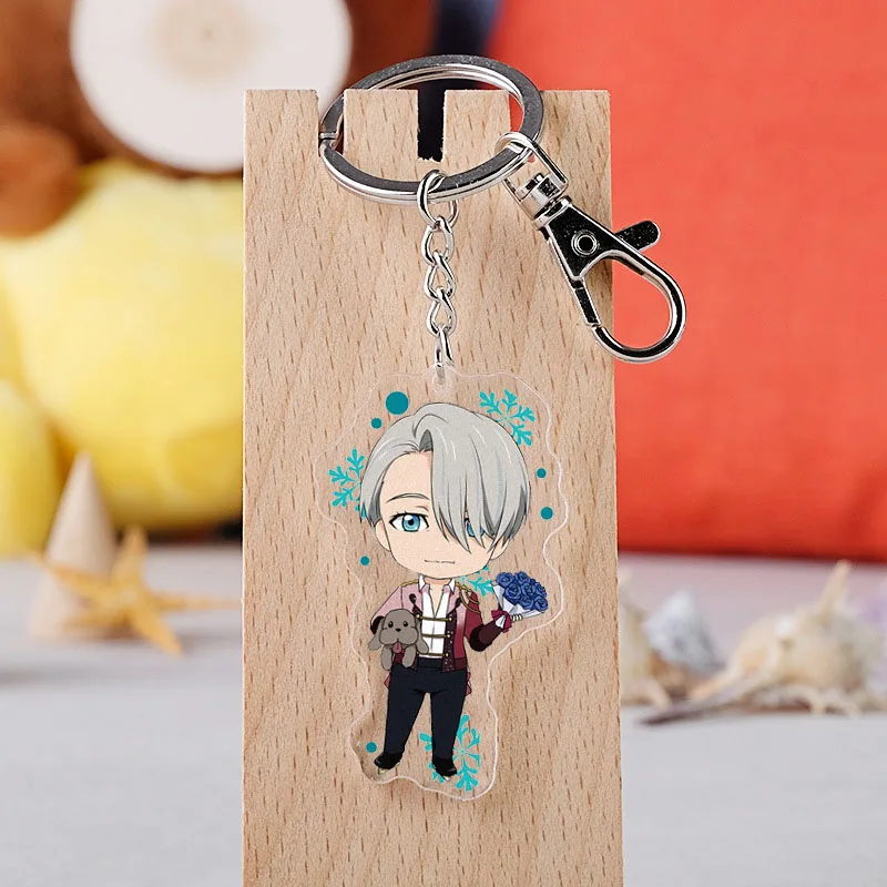 Аниме Yuri on Ice брелок мультяшная фигурка Victor Nikiforov Katsuki акриловый подвесной