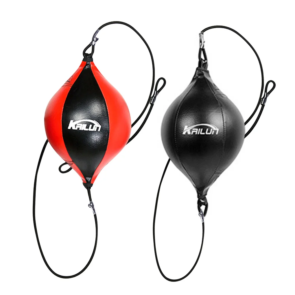 Quality PU Leather Punching Ball Pear Boxing Bag Inflatable Reflex Speed Balls Fitness Training Double End Boxing Speed Ball