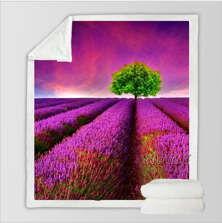 1 YOJULY beauty, лавандовый цветок, Морской стиль, детское одеяло для взрослых с 3D принтом, покрывало для диванов, постельные принадлежности для путешествий, фирменный магазин-аутлет K07 - Цвет: 1