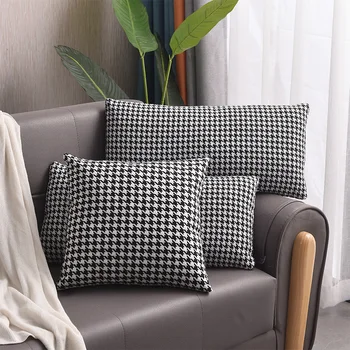 

Nordic ins living room sofa cushion pillow houndstooth pillow with core for office chair