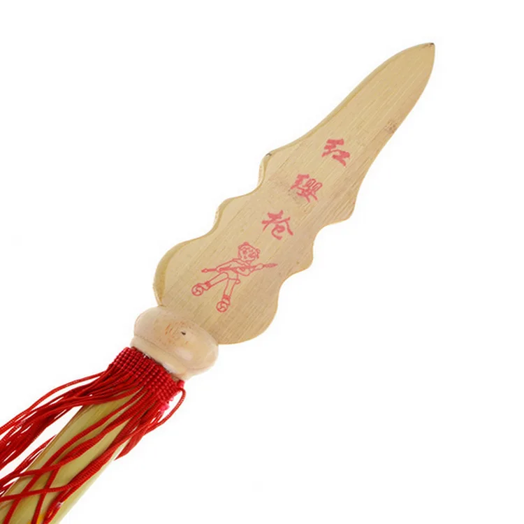 Yiwu Bamboo Nezha копье с красными кисточками детская Игрушечная модель оружия бамбуковые изделия реквизит для выступлений