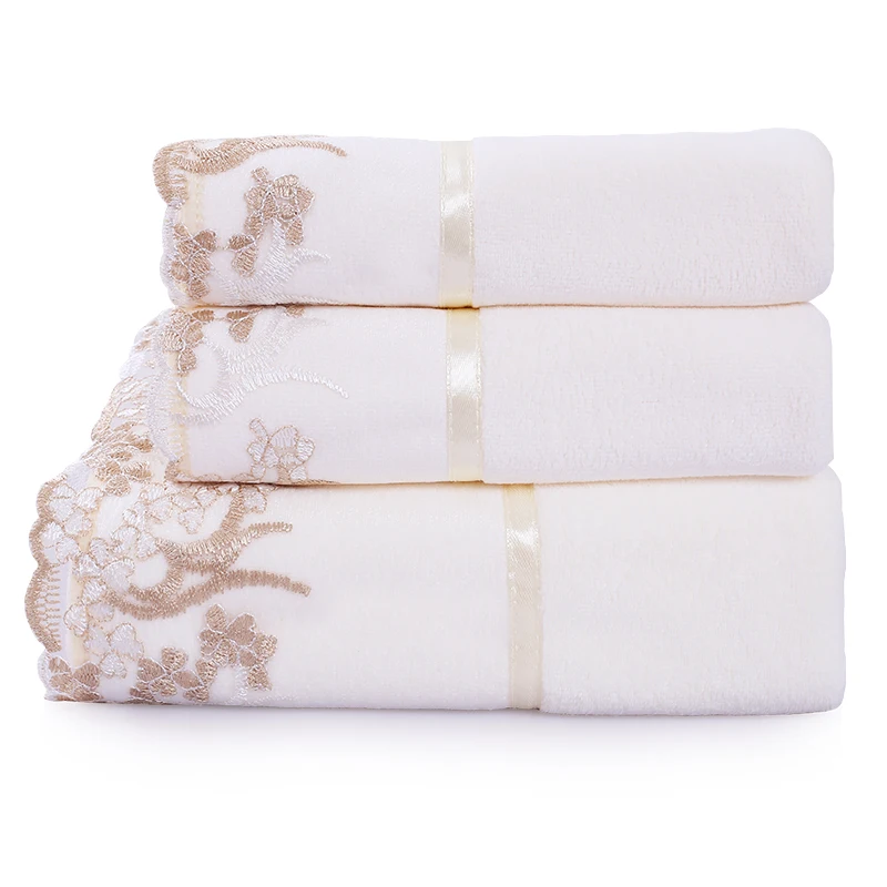Набор полотенец 2 полотенца 1 Банное полотенце Комплект из трех предметов для взрослых пар мягкое впитывающее полотенце-с подарочной коробкой - Цвет: 2