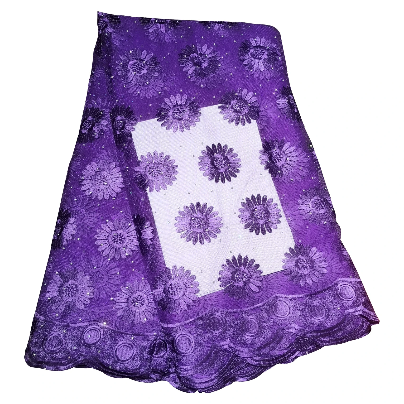 

African French Lace Tulle Fabric 2019 Garment Cloth for Wedding Party Dresses with Lots Of Beads High Quality