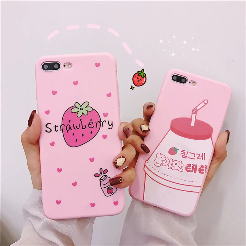 

IMIDO Simple Painting Soft Phone Case For iPhone Xs MAX XR X 8 7 6 6S Plus Cute Cartoon Letter Case iPhone 8Plus Cover Coque