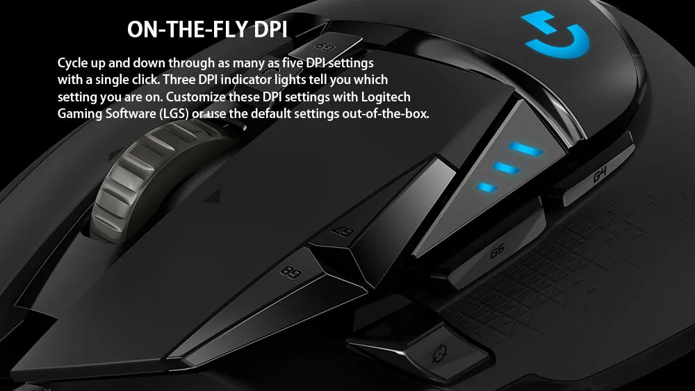 Logitech G502 HERO High Performance Gaming Mouse with 16,000DPI Programmable Tunable LIGHTSYNC RGB for Mouse Gamer Hero Sensor