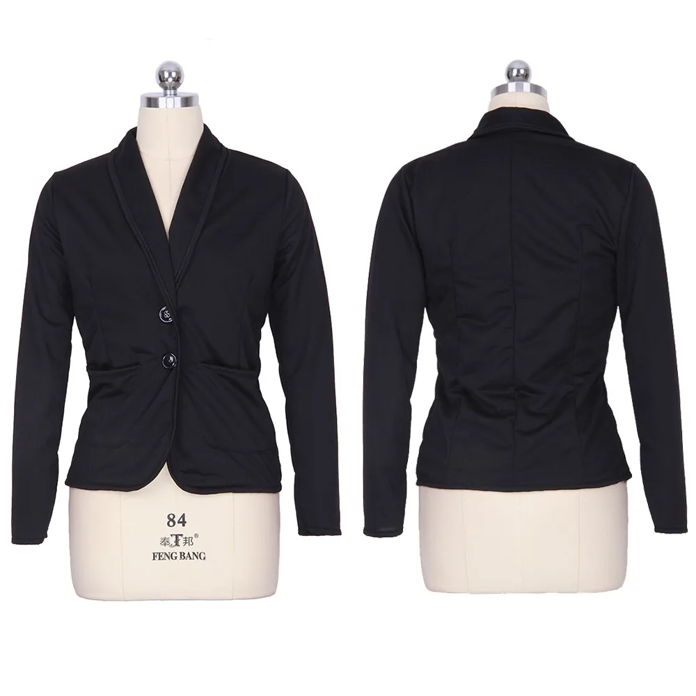 Kenancy/однотонное повседневное осенне-зимнее пальто с карманами для женщин; большие размеры; Офисная Женская куртка с длинными рукавами; короткая верхняя одежда