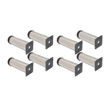 

SHGO HOT-8Pcs Furniture Adjustable Cabinet Sleeping Sofa Leg Feet Adjustable - 4Pcs 10Cm & 4Pcs 15Cm