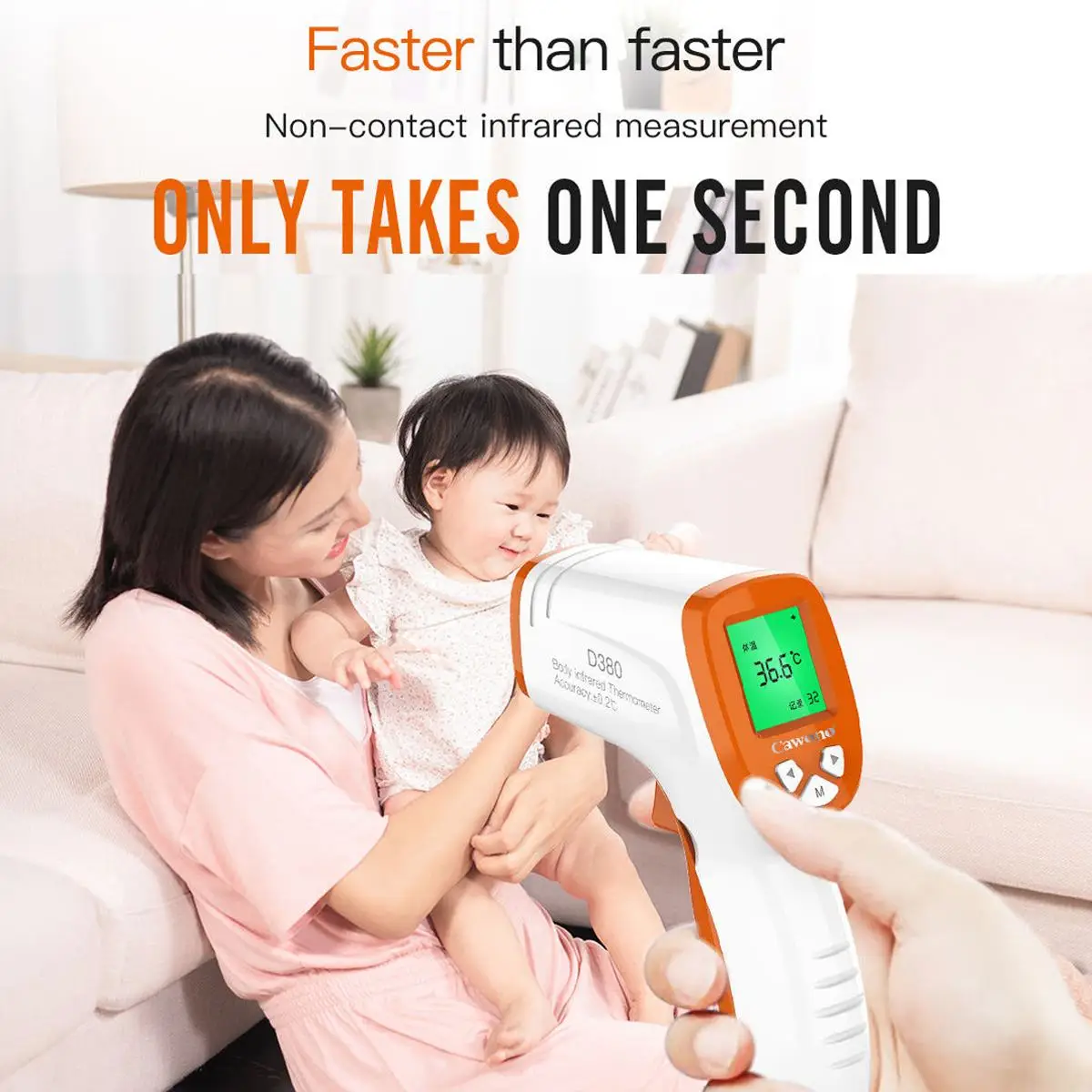 

High Accuracy Temperature Tester Non-contact Infrared Thermometer Digital IR LCD Display Laser for Gun w/CE certification