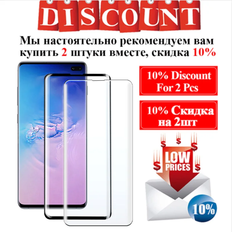 3D Защитное стекло для Samsung Galaxy S10e S10 plus закаленное samsumg sansung galax s 10 e 10s s10plus verre tremp